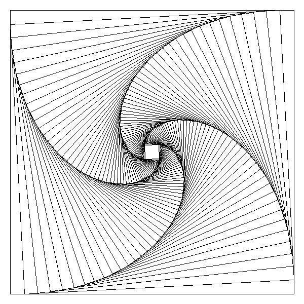 Jos Vromans | Artwork | Iterating squares (60 iterations, ratio 0.05)