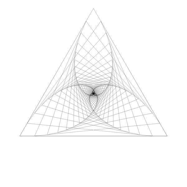 Jos Vromans | Artwork | double pursuit 3gon 60 iterations ratio 0.1