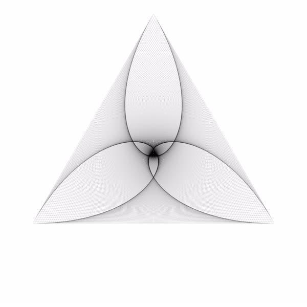 Jos Vromans | Artwork | double pursuit 3gon 400 iterations ratio 0.01