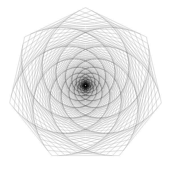 Jos Vromans | Artwork | double pursuit 7gon 140 iterations ratio 0.1
