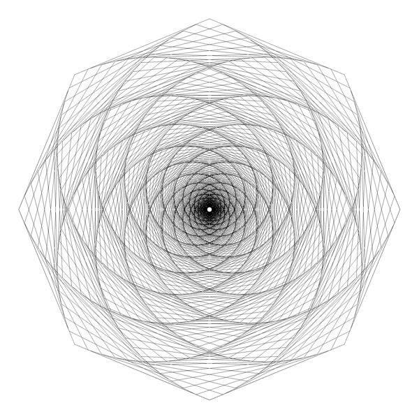 Jos Vromans | Artwork | double pursuit 8gon 160 iterations ratio 0.1