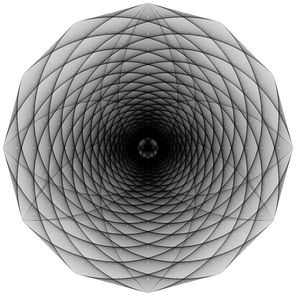 Jos Vromans | Artwork | double pursuit 3gon 4gon and 12gon in both directions ratio 0.01