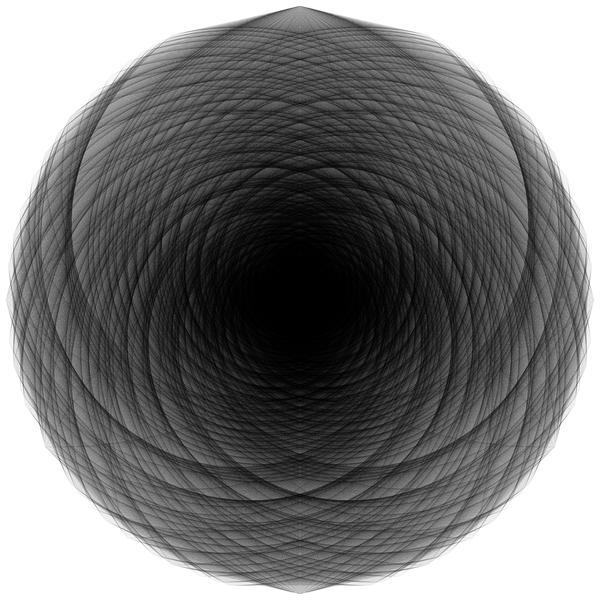 Jos Vromans | Artwork | double pursuit 3gon until 12gon all in both directions ratio 0.01