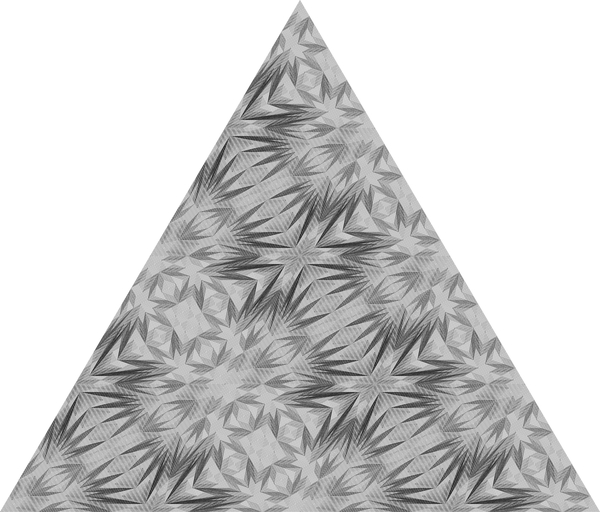Jos Vromans | Artwork | Jos Vromans | Math Art | Triangle Subdivision 20 iterations